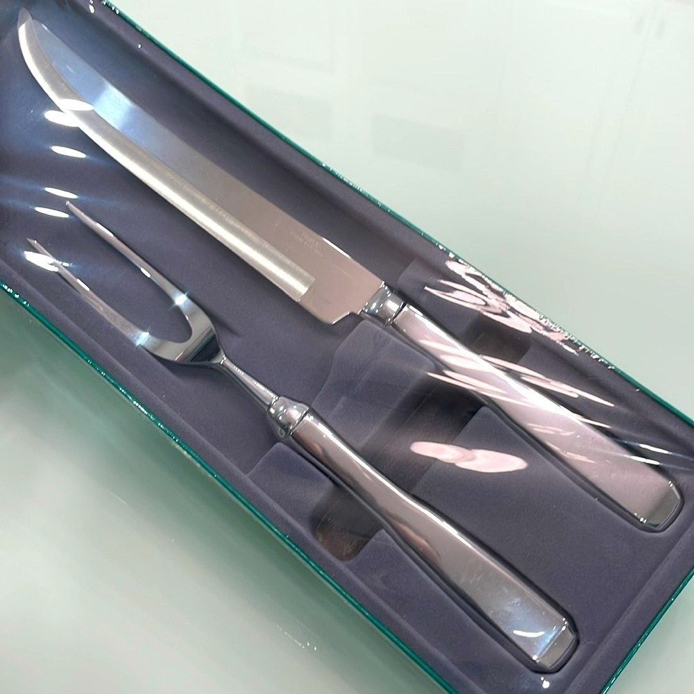 *NEW* Vintage Towle Silversmiths Stainless Steel Carving Set made in USA - Picture 6 of 9